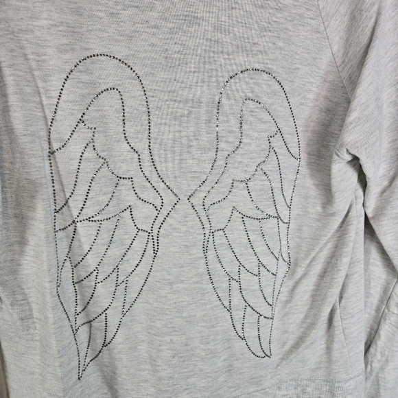 Victorias Secret Angels gray hoodie crystal angel wings sweatshirt - Picture 6 of 14
